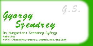gyorgy szendrey business card
