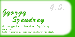 gyorgy szendrey business card